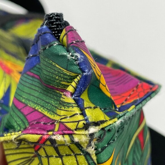 Vintage Bag Tropical Parrot Bird Tote Bahamas Preloved Green Retro Palm Leaves‎ - Picture 11 of 14